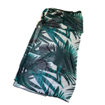 Leaf Print Cover Up Wrap Skirt
